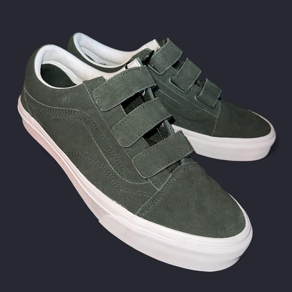 velcro green suede old skool V